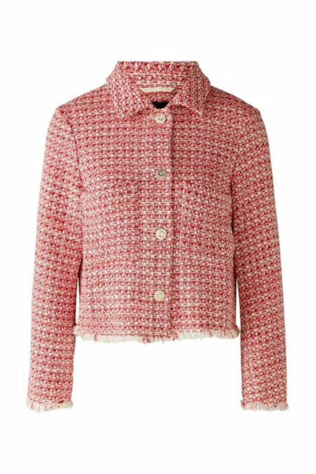 Oui Strickjacke Jacke/Jacket, red white günstig online kaufen