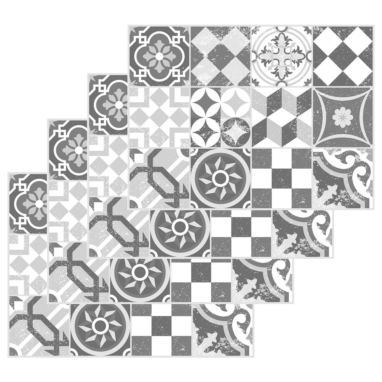Contento Platzset »Mosaik, grau«, (Set, 4 St.) günstig online kaufen