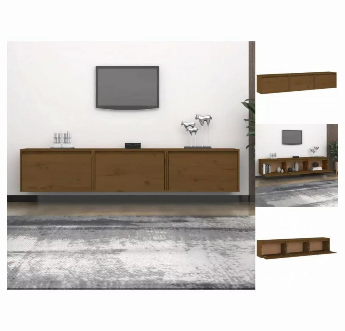 vidaXL TV-Schrank TV-Schränke 3 Stk Honigbraun Massivholz Kiefer Lowboard L günstig online kaufen