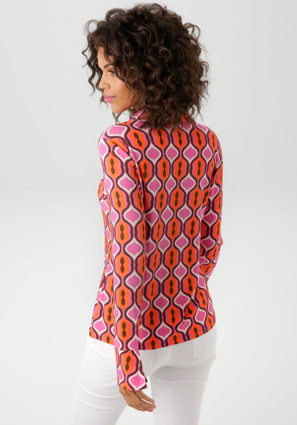Aniston CASUAL Hemdbluse, mit extravagantem, farbenfrohen Retro-Muster günstig online kaufen