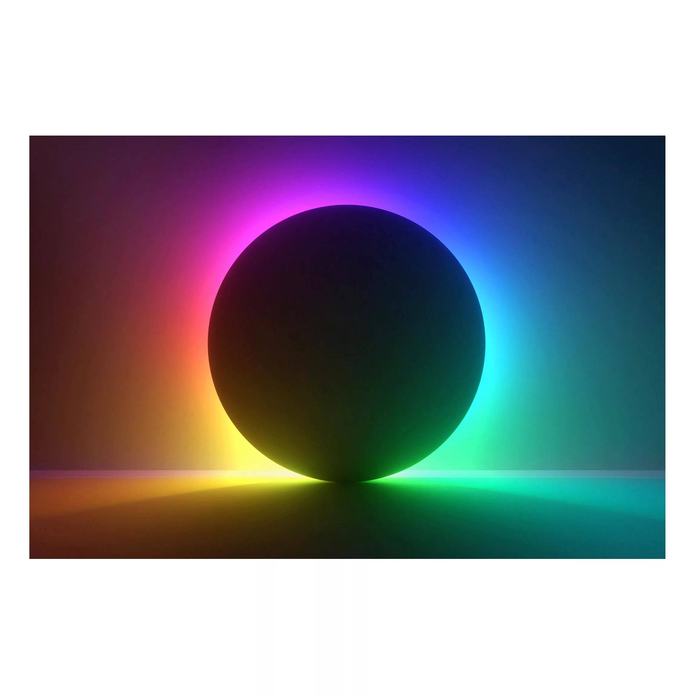 Magnettafel Colourful Neon Light With Circle günstig online kaufen