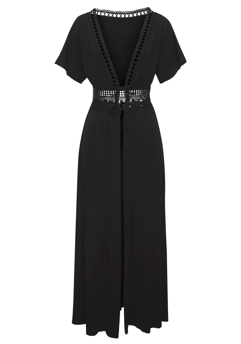 LASCANA Strandkleid, mit Spitzeneinsätzen, bügelfreie Qualität günstig online kaufen