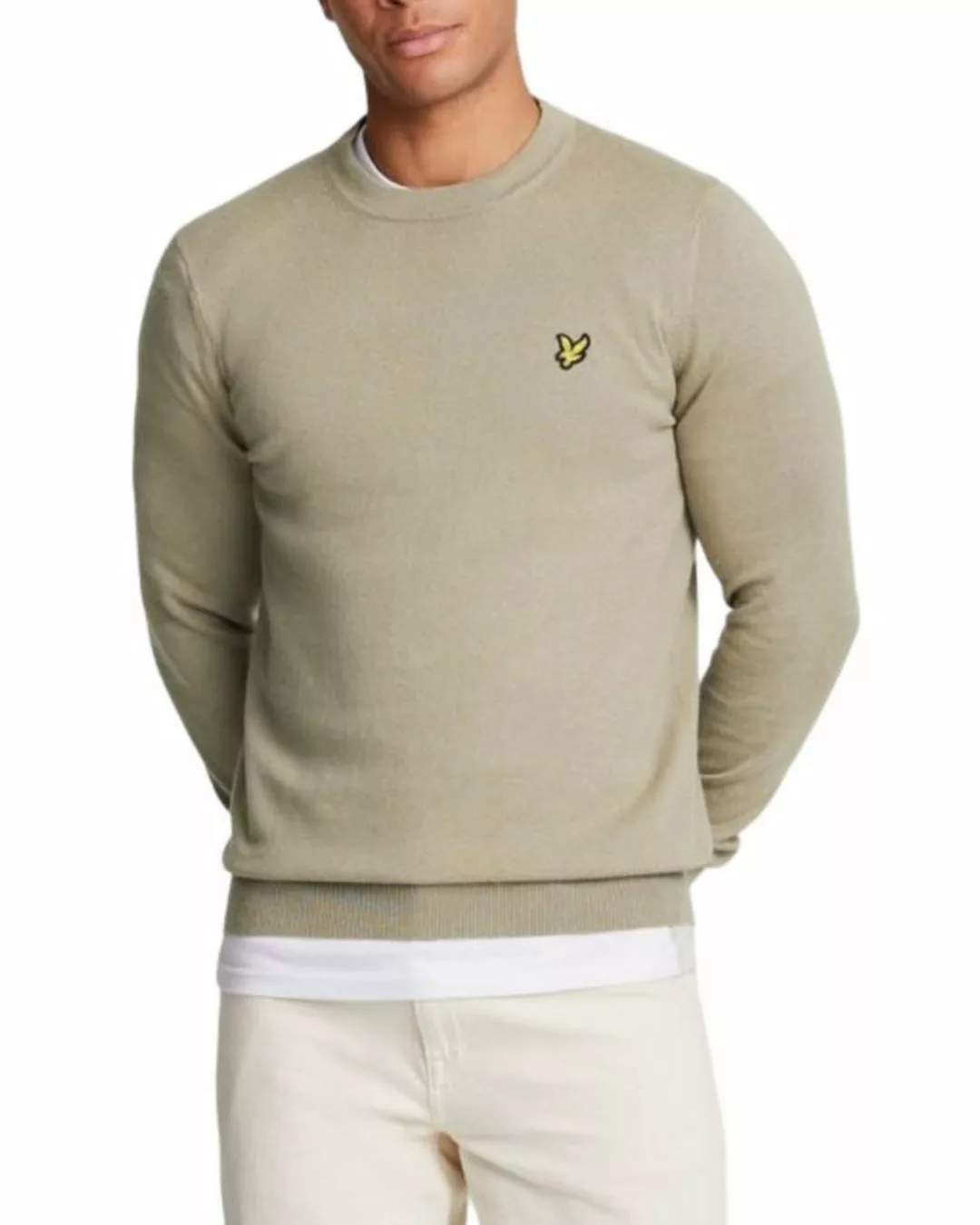 Lyle & Scott Strickpullover Rundhalsausschnitt Aus Wolle Und Baumwolle günstig online kaufen