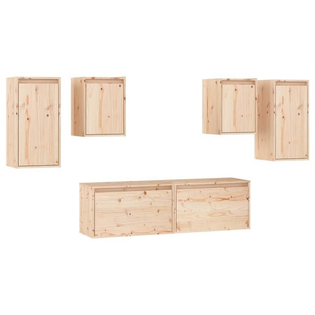 vidaXL TV-Schrank TV-Schränke 6 Stk Massivholz Kiefer Lowboard Lowboard günstig online kaufen