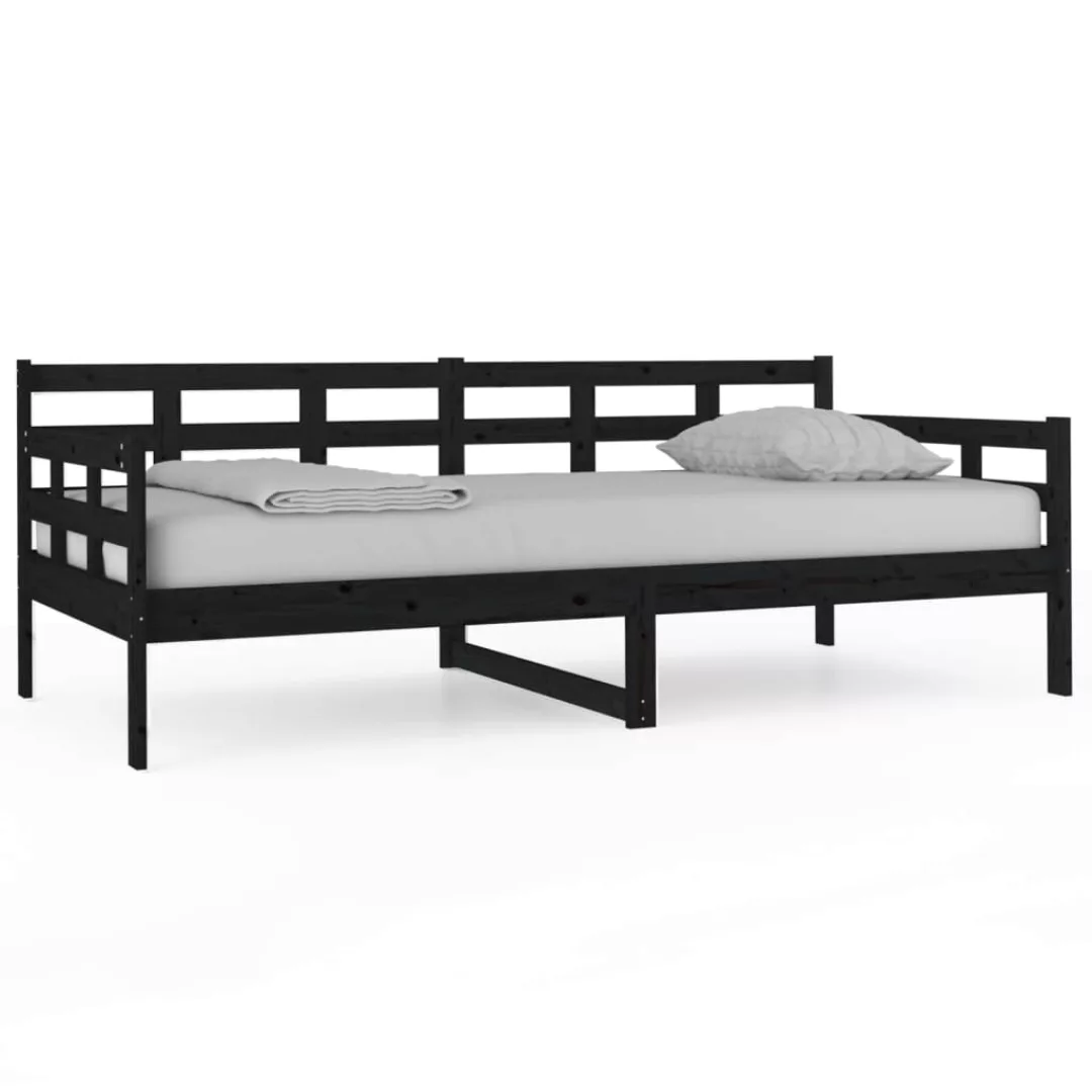 Vidaxl Tagesbett Schwarz Massivholz Kiefer 90x190 Cm günstig online kaufen