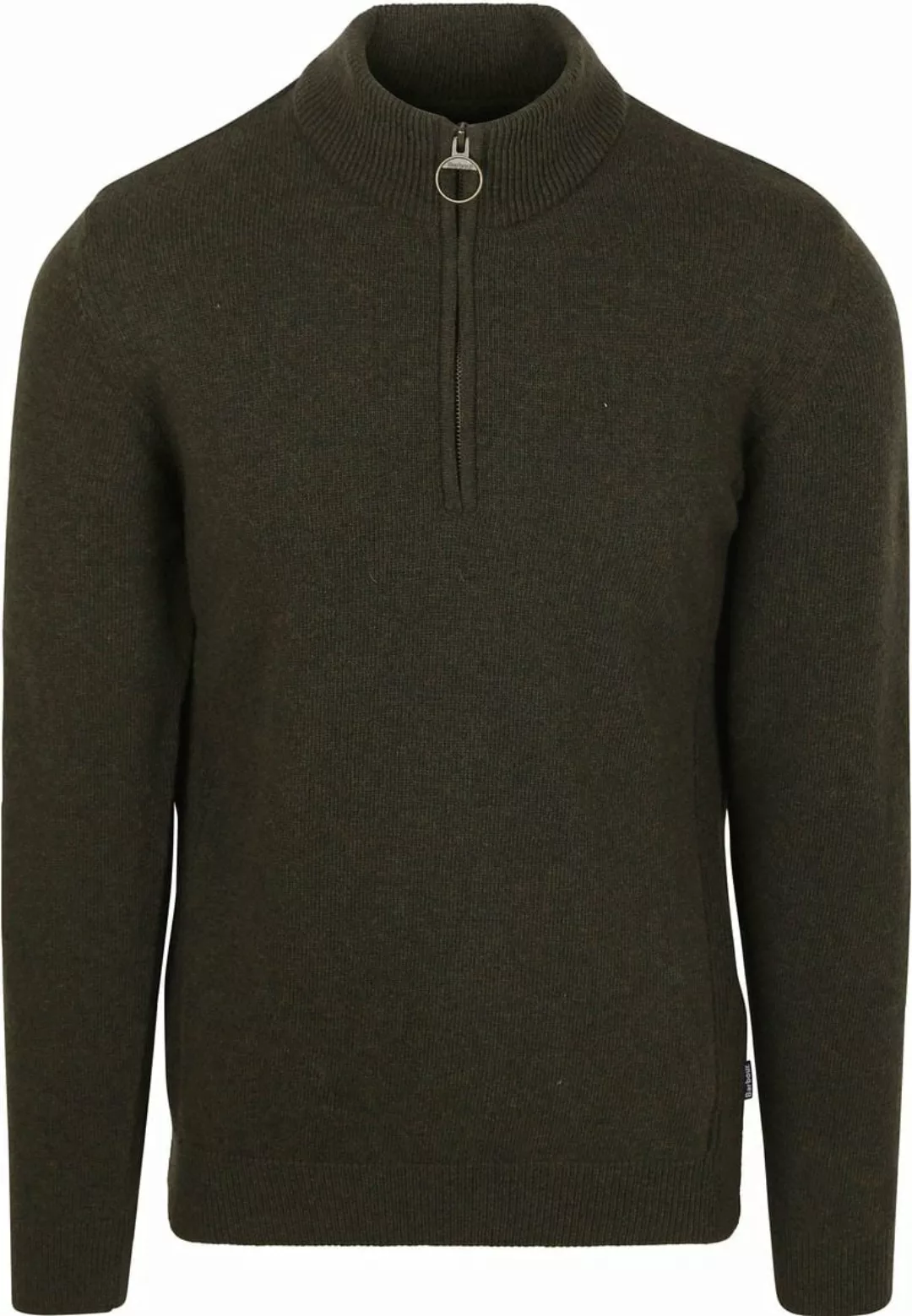 Barbour Half Zip Pullover Wolle Olive - Größe L günstig online kaufen