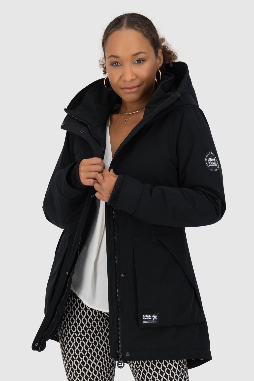 Alife & Kickin Winterjacke "Damen FloraAK A", mit Kapuze, Gefütterte Winter günstig online kaufen