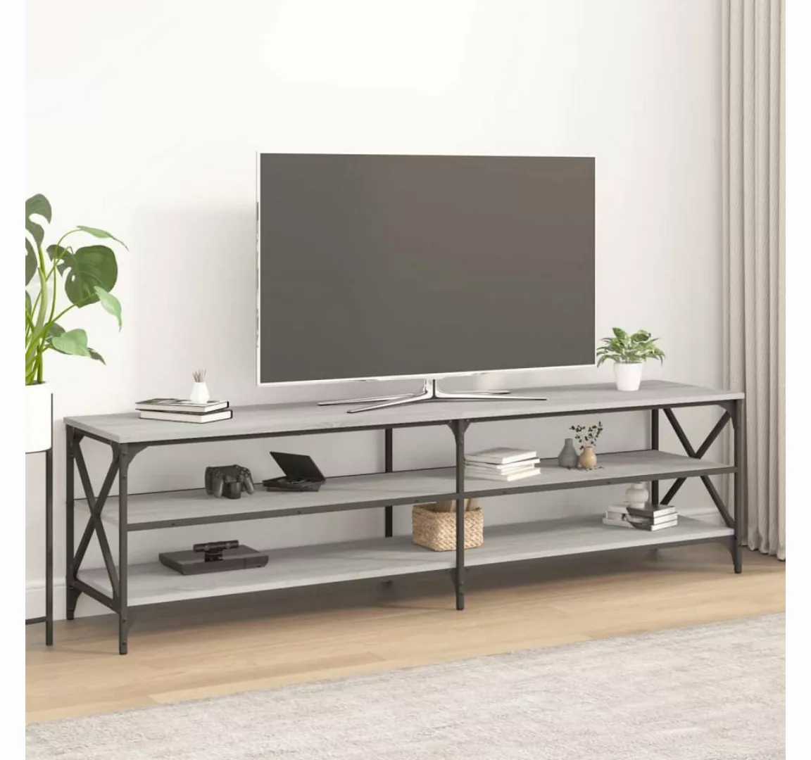 vidaXL TV-Schrank TV-Schrank Braun Eiche 180x30x50 cm Holzwerkstoff und Met günstig online kaufen