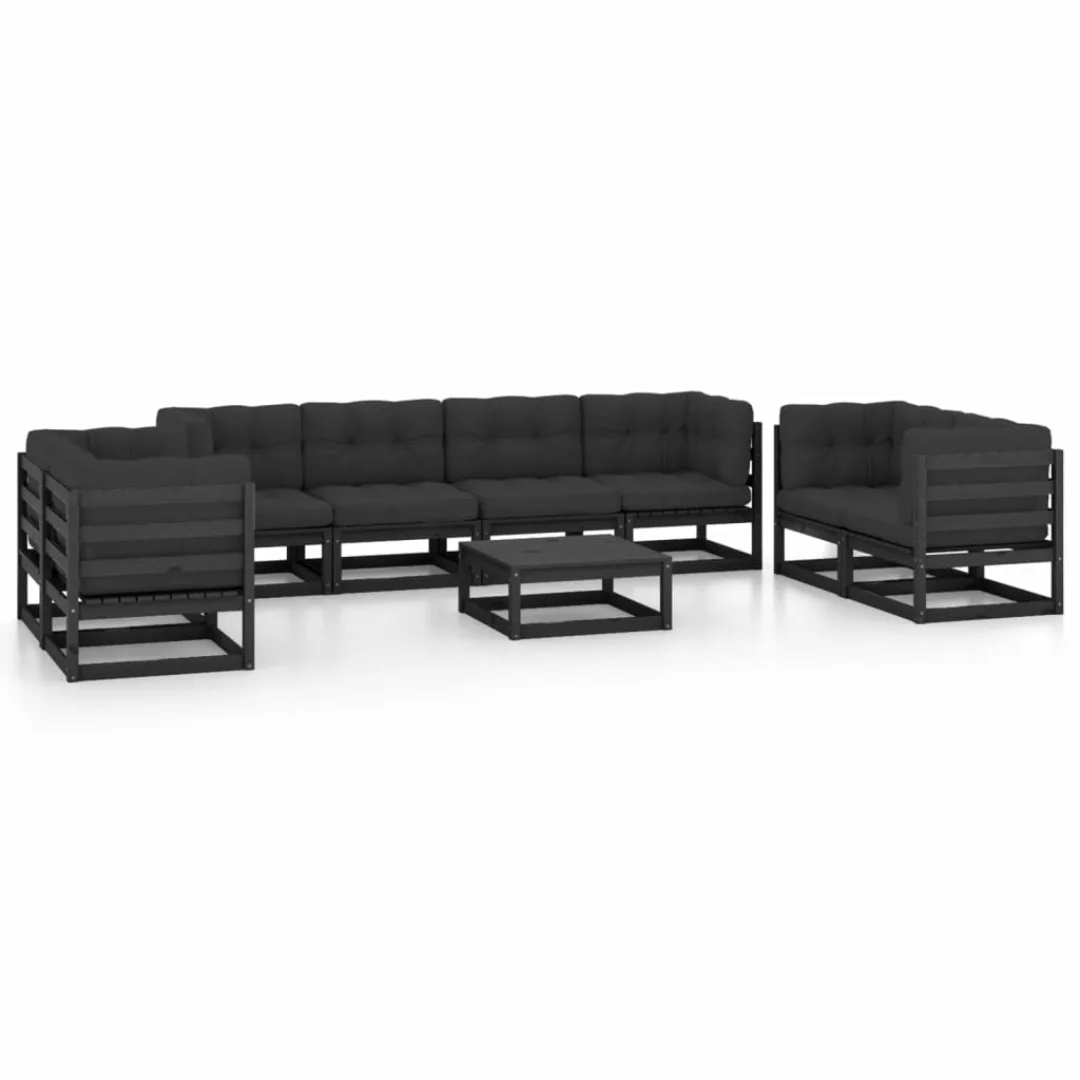 9-tlg. Garten-lounge-set Mit Kissen Massivholz Kiefer günstig online kaufen