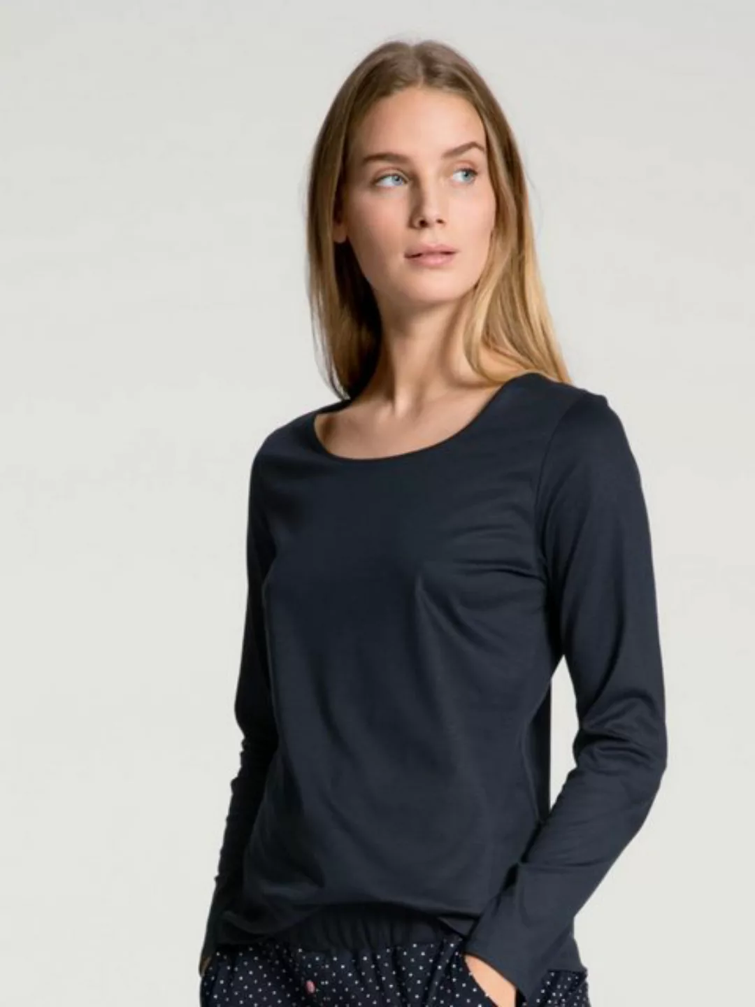 CALIDA Langarmshirt DAMEN Top langarm, dark lapis blue günstig online kaufen