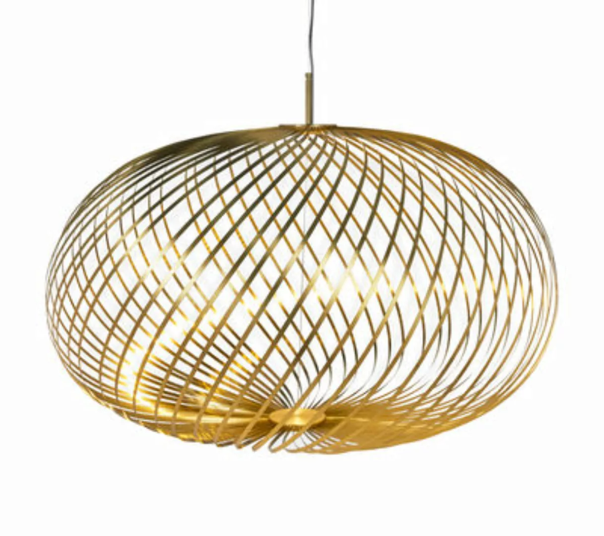 Pendelleuchte Spring Large LED gold metall / Ø 95 x H 70 cm - Flexible Stah günstig online kaufen
