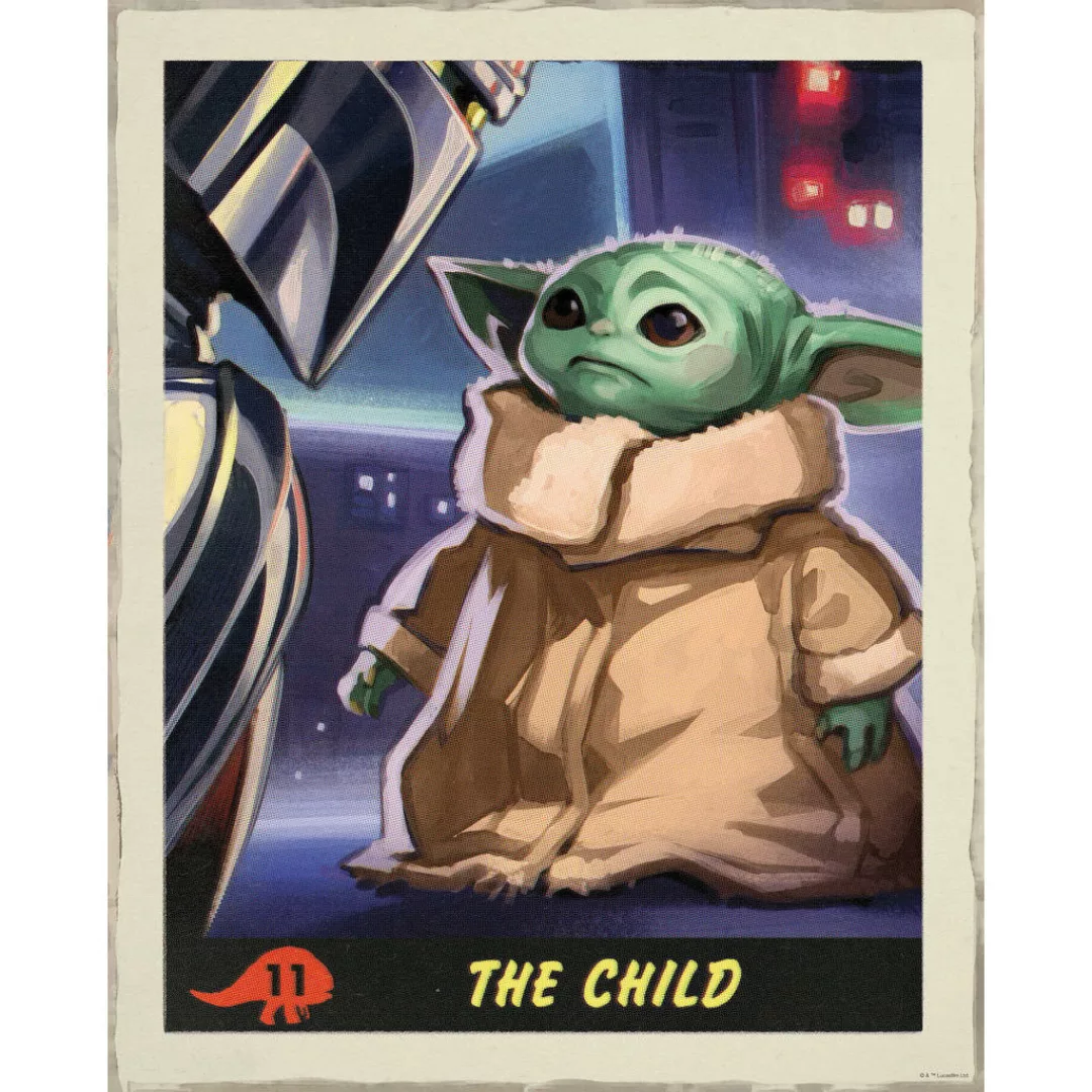 Komar Wandbild Mandalorian The Child Trading Card Disney B/L: ca. 40x50 cm günstig online kaufen