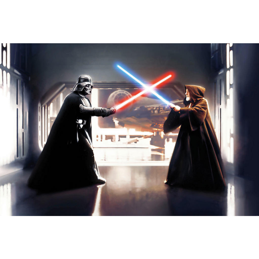 Komar Vliestapete »Digitaldruck Vlies - Star Wars Vader vs. Kenobi - Größe günstig online kaufen