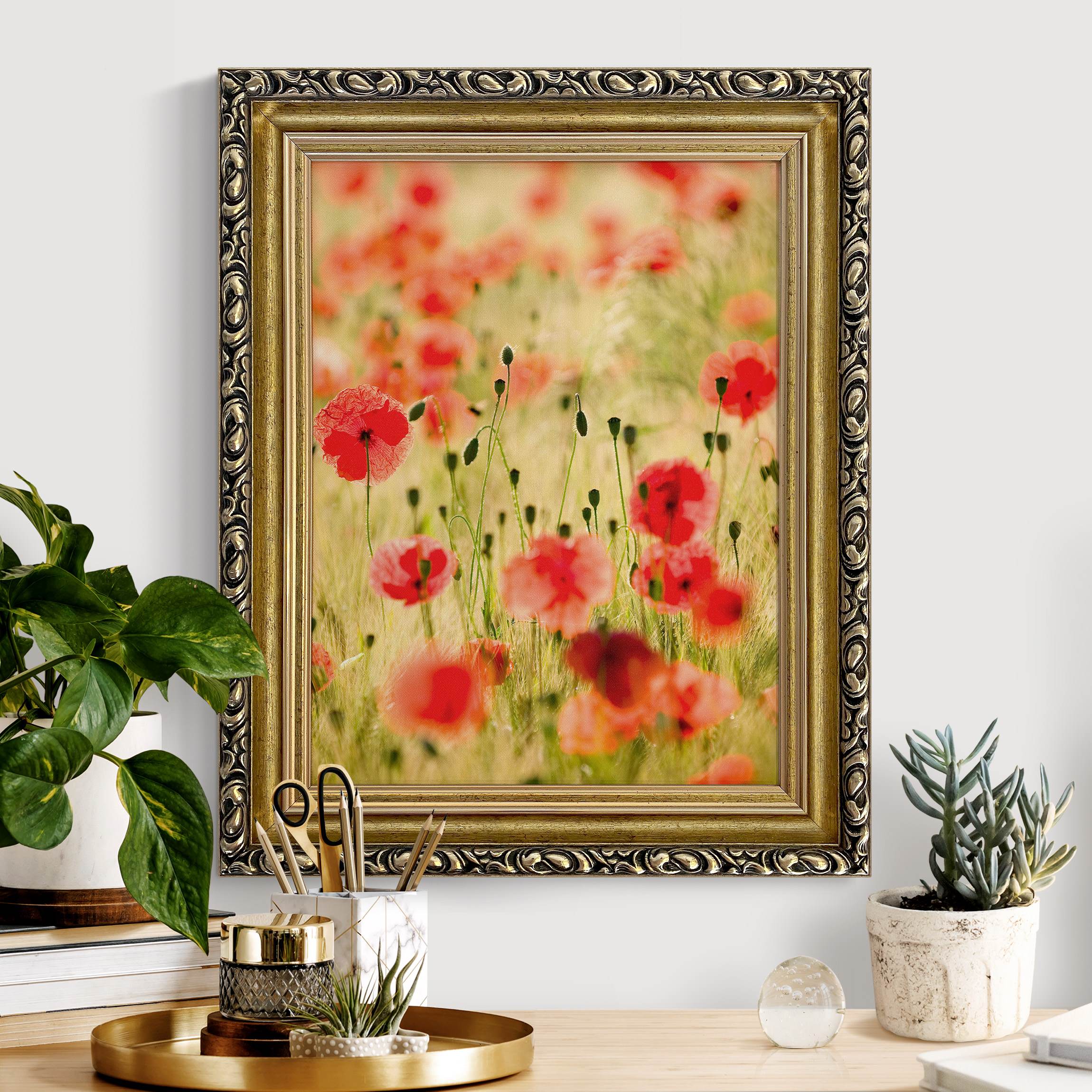 Gerahmtes Leinwandbild Summer Poppies günstig online kaufen