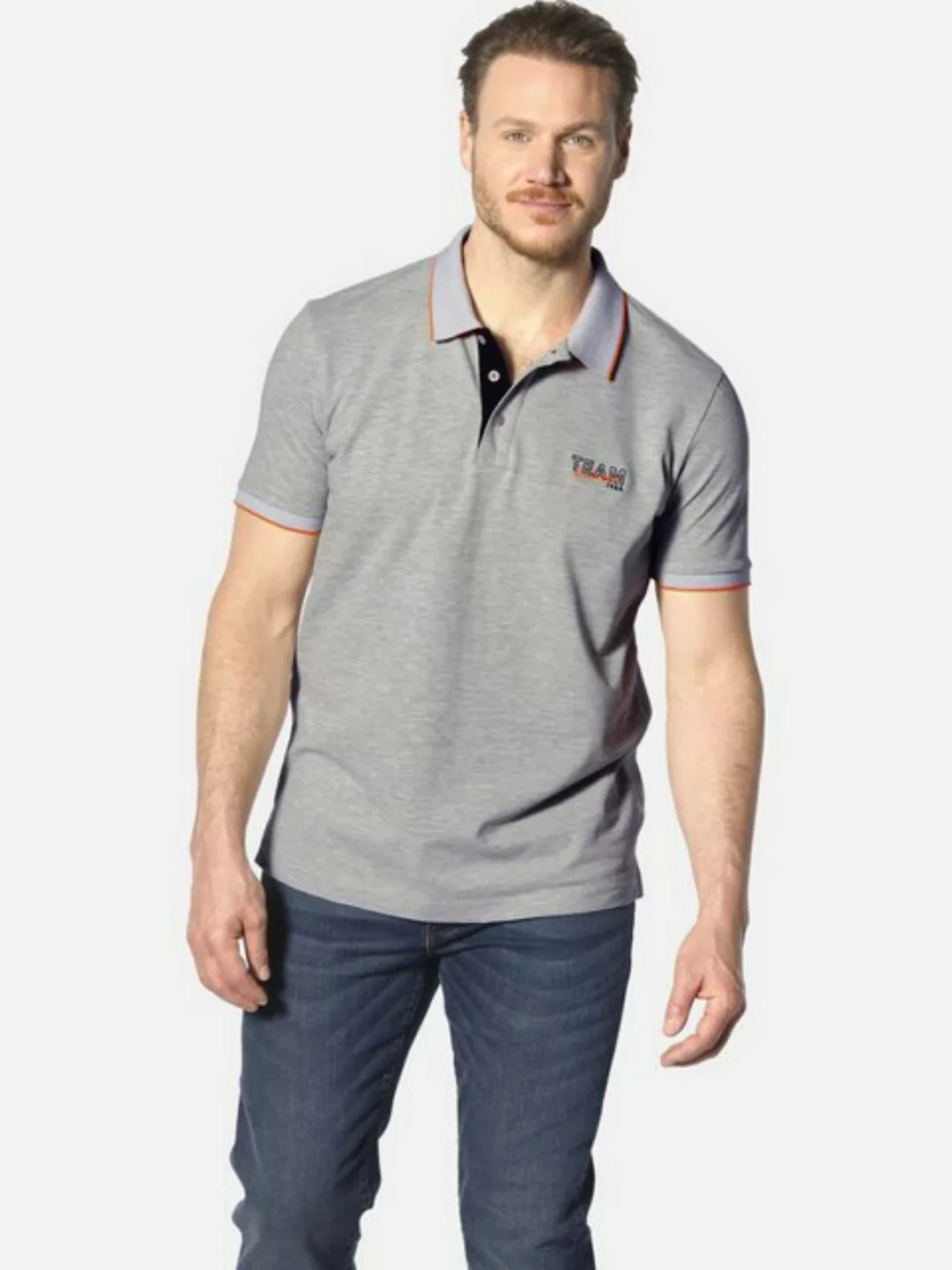 Jan Vanderstorm Poloshirt HARALDFRED mit seitlich Schlitzen günstig online kaufen