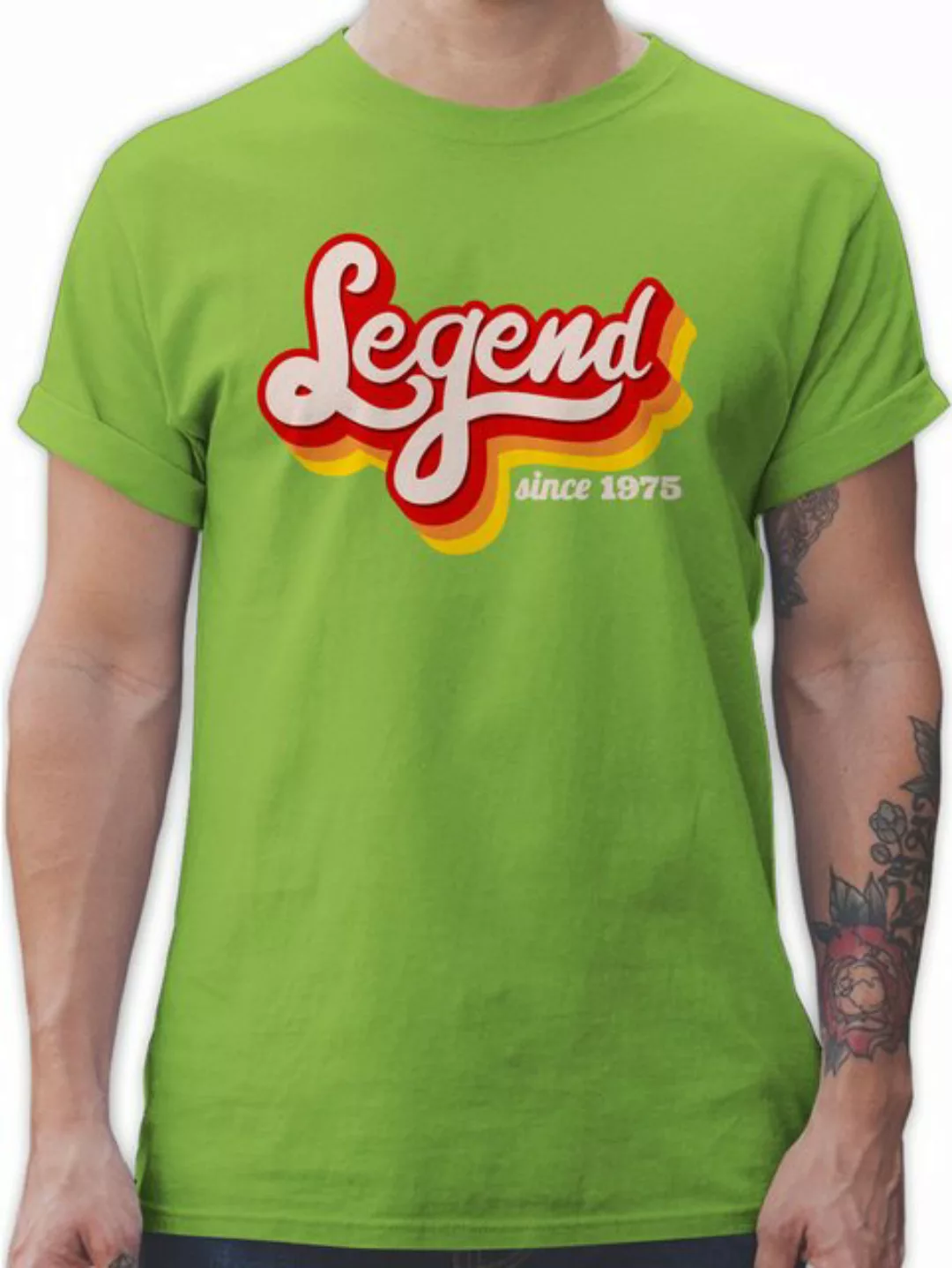 Shirtracer T-Shirt Legend since 1975 Retro Fünfzig 50. Geburtstag günstig online kaufen