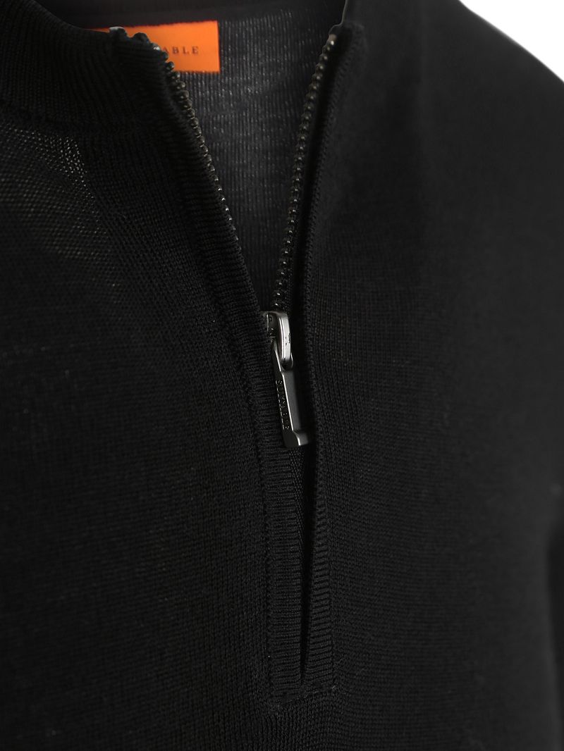 Suitable Crew Zip Merino Schwarz - Größe M günstig online kaufen