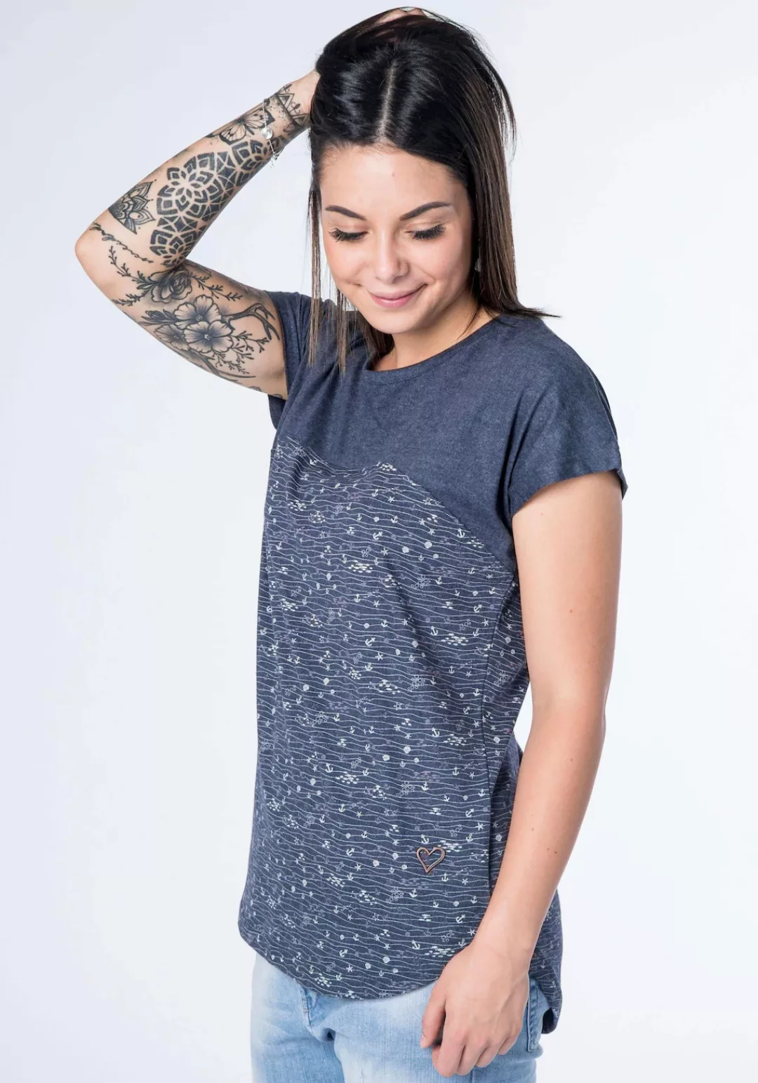 Alife & Kickin T-Shirt, trendy Longshirt mit Streifen-oder Musterprints günstig online kaufen