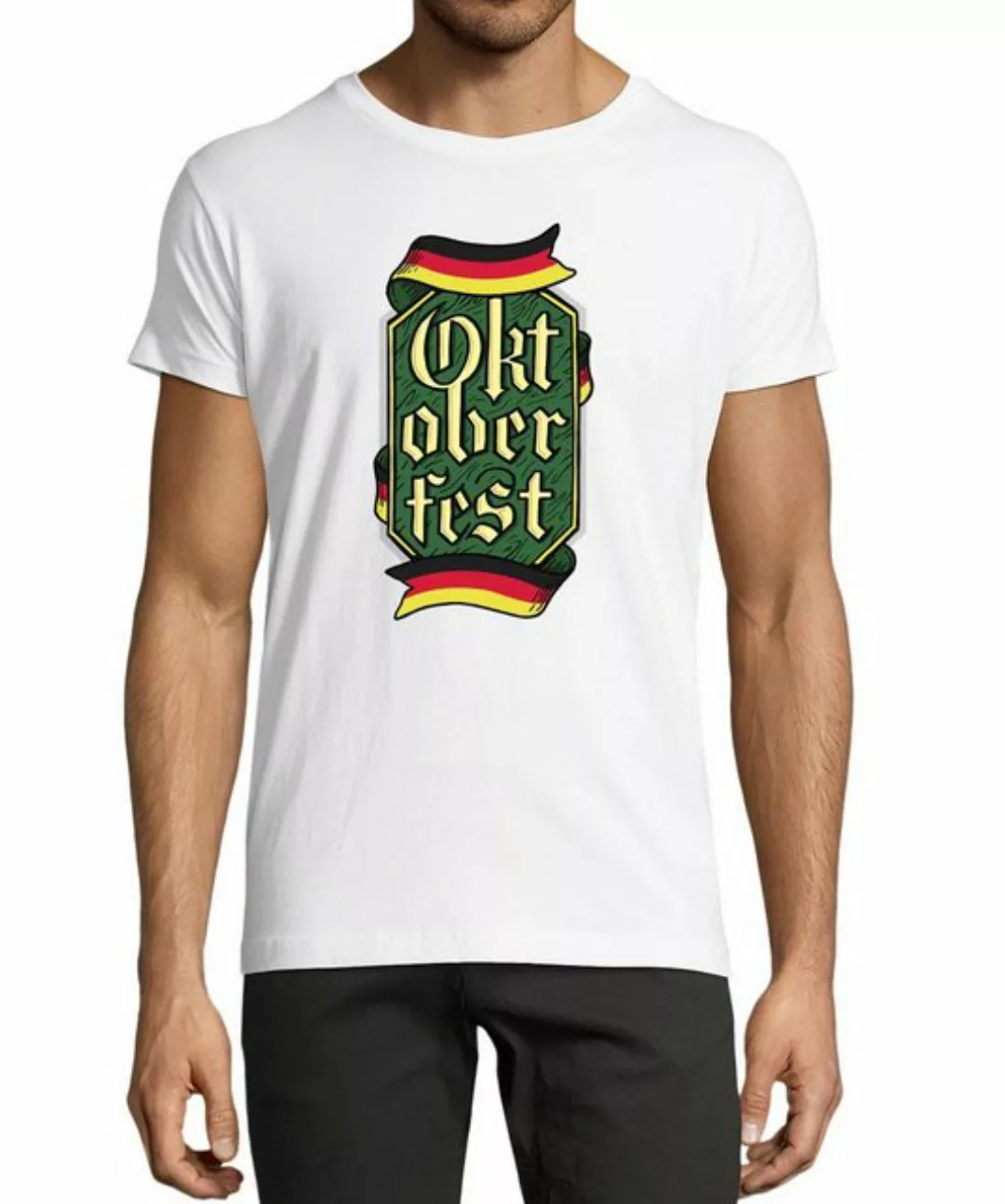 MyDesign24 T-Shirt Herren Party Shirt - Trinkshirt Oktoberfest T-Shirt Baum günstig online kaufen