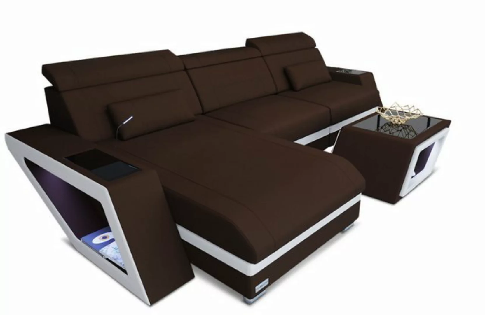 Sofa Dreams Ecksofa Polster Sofa Stoff Couch Catania L Form Stoffsofa, Mikr günstig online kaufen