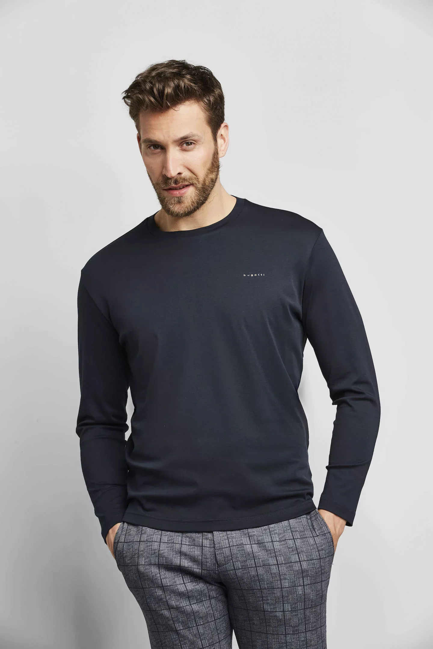 bugatti Longsweatshirt, mit Rundhals günstig online kaufen