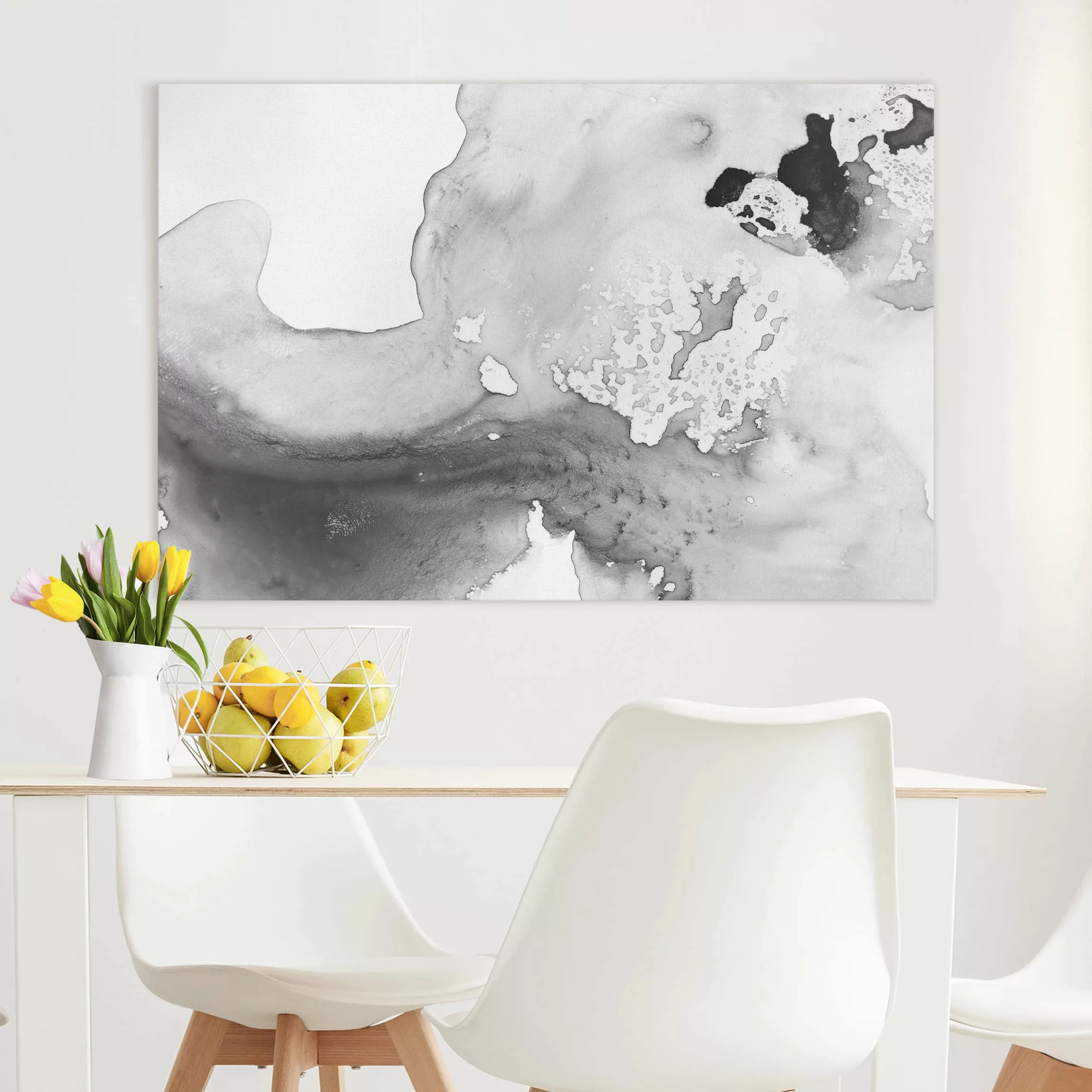 Leinwandbild Abstrakt - Querformat Dunst und Wasser II günstig online kaufen