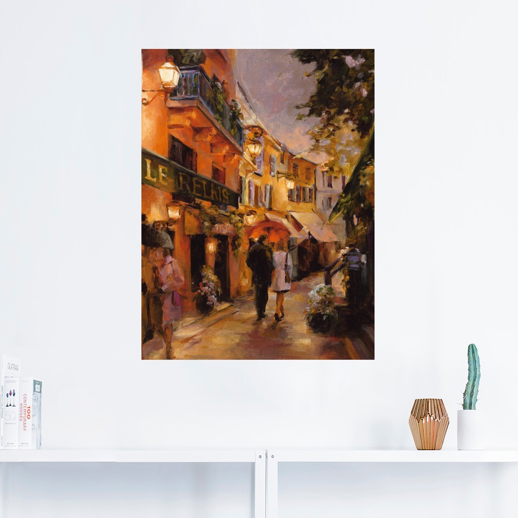 Artland Wandbild "Abend in Paris I", Frankreich, (1 St.), als Leinwandbild, günstig online kaufen