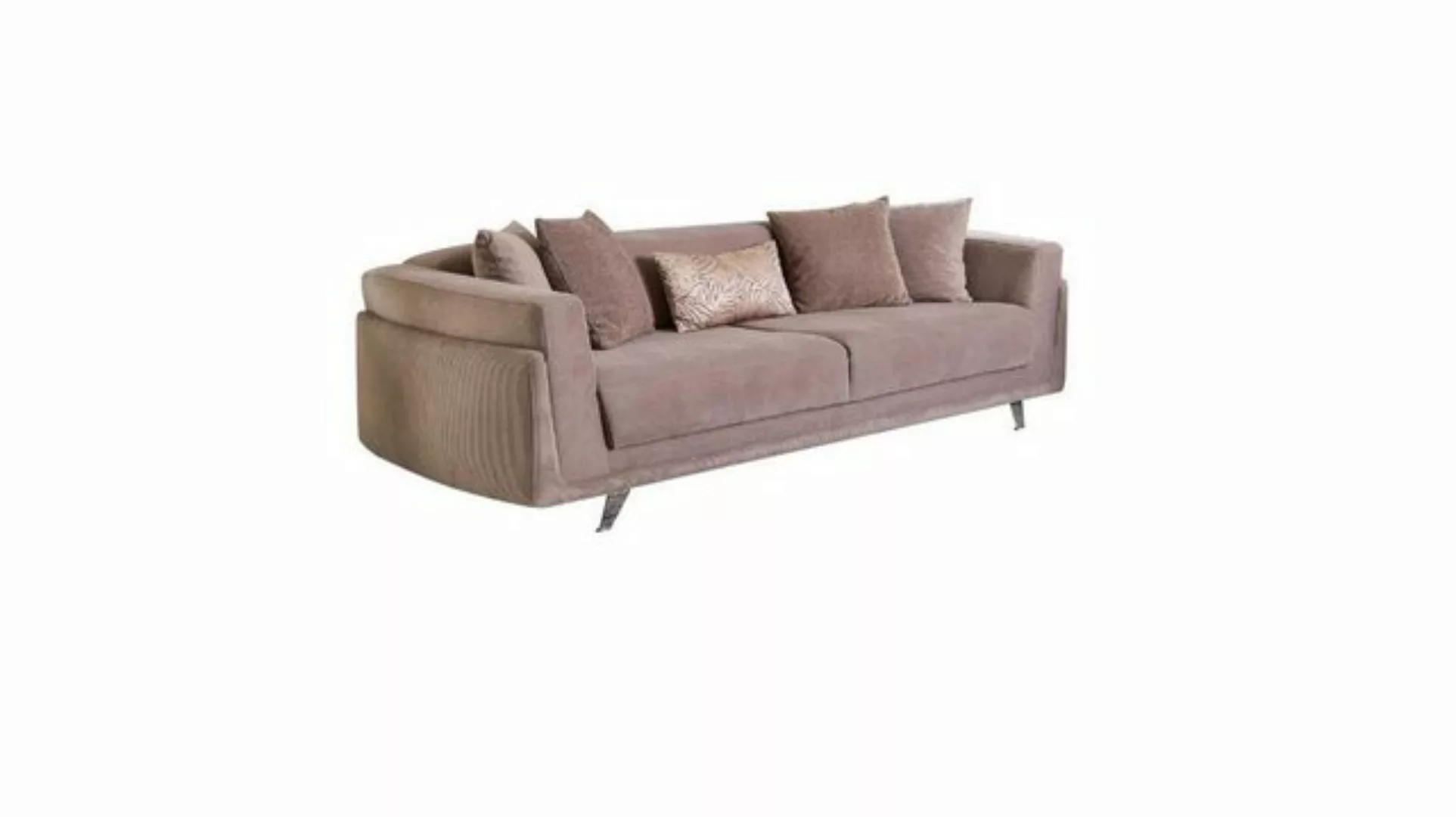 JVmoebel Sofa Design Dreisitzer Couch Sofa 3 Sitzer Beige Stoff Polstersofa günstig online kaufen