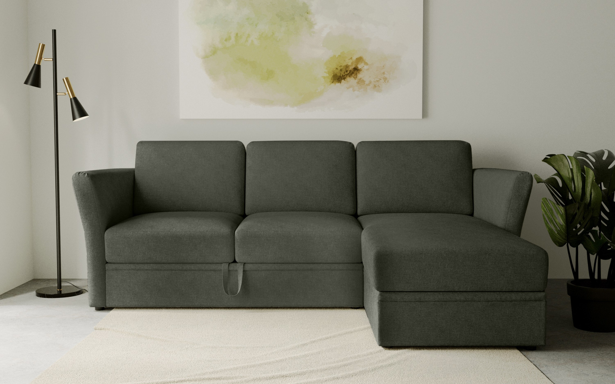 Home affaire Ecksofa Lavars, L-Form, Schlafsofa, mit Bettfunktion und Staur günstig online kaufen