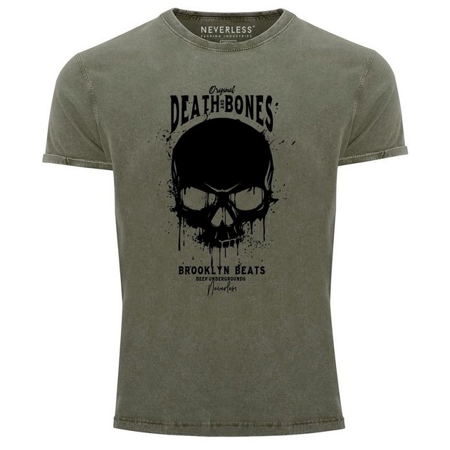 Neverless Print-Shirt Neverless® Herren T-Shirt Vintage Shirt Printshirt Sk günstig online kaufen