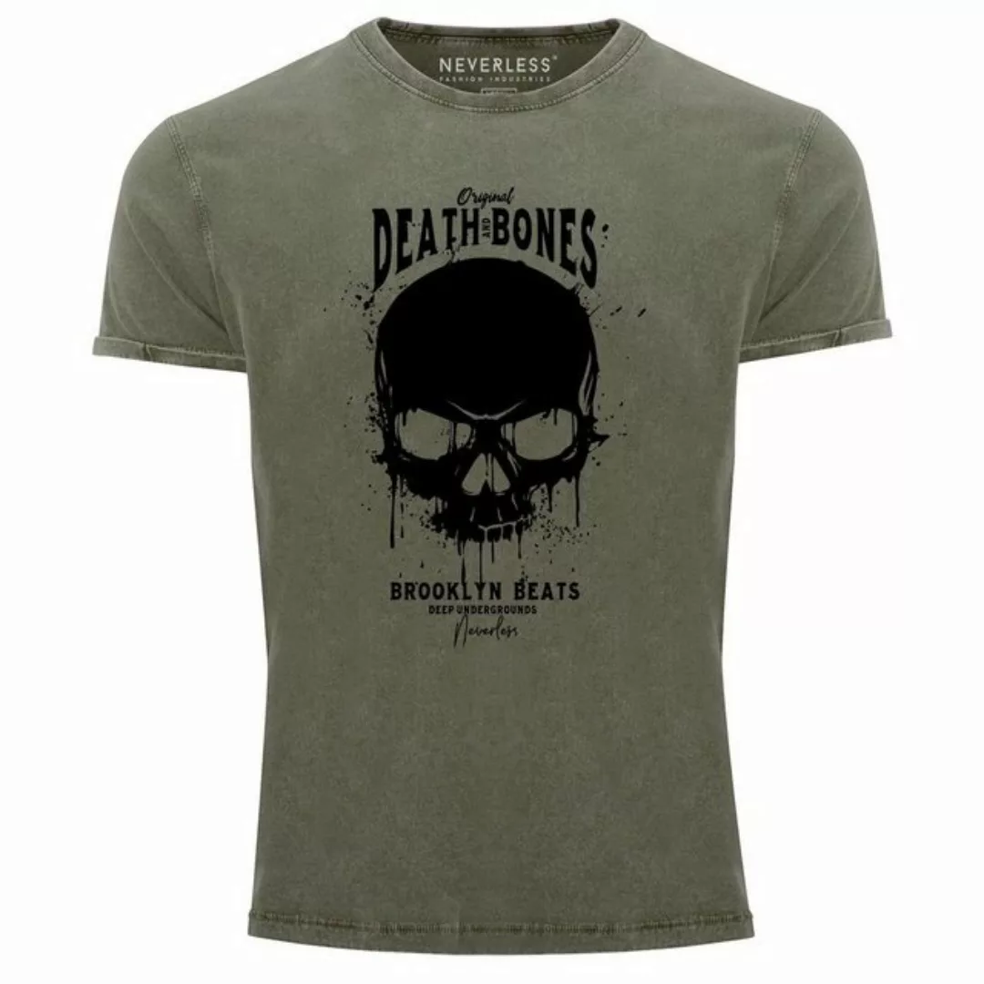 Neverless Print-Shirt Neverless® Herren T-Shirt Vintage Shirt Printshirt Sk günstig online kaufen