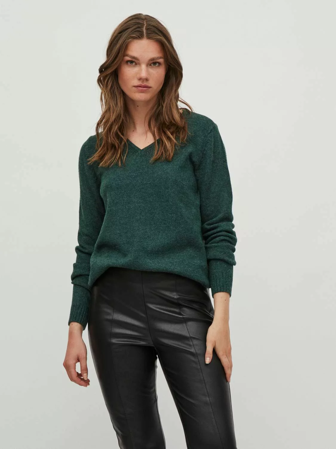 Vila V-Ausschnitt-Pullover VIRIL V-NECK L/S KNIT TOP - NOOS günstig online kaufen