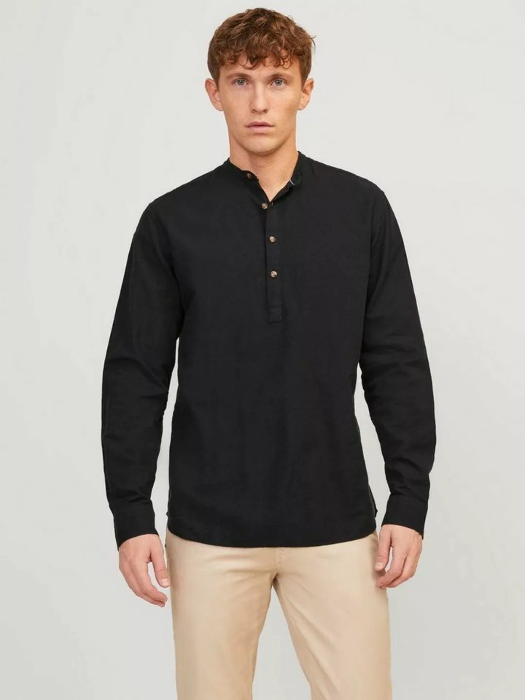 Jack & Jones Langarmhemd JJESUMMER TUNIC LINEN BLEND SHIRT LS SN günstig online kaufen