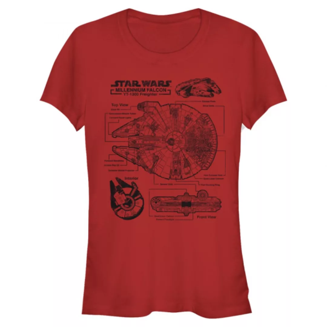 Star Wars - Millennium Falcon Falcon Schematic - Frauen T-Shirt günstig online kaufen