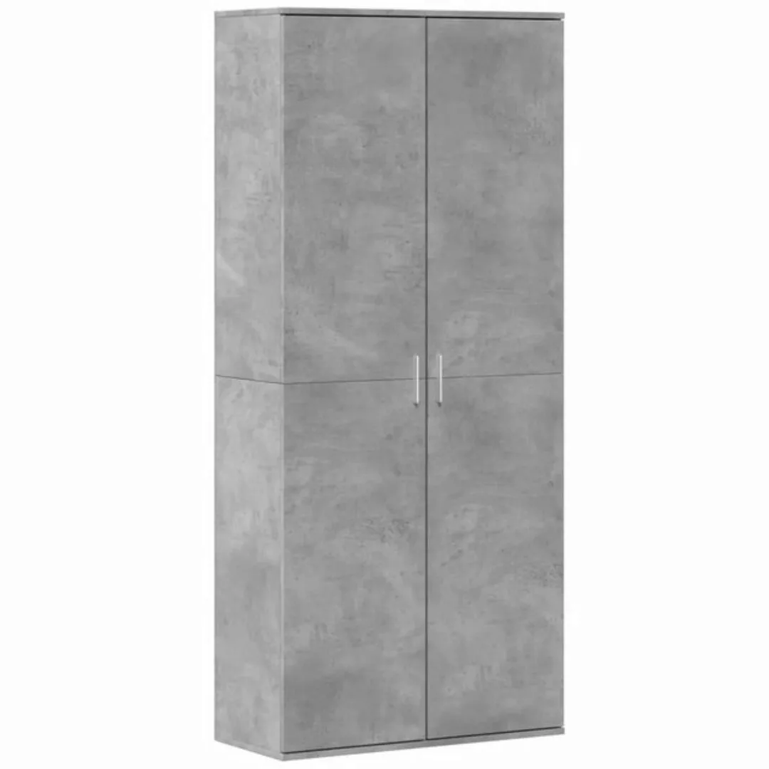 vidaXL Kleiderschrank Kleiderschrank Betongrau 80x35x180 cm Holzwerkstoff günstig online kaufen