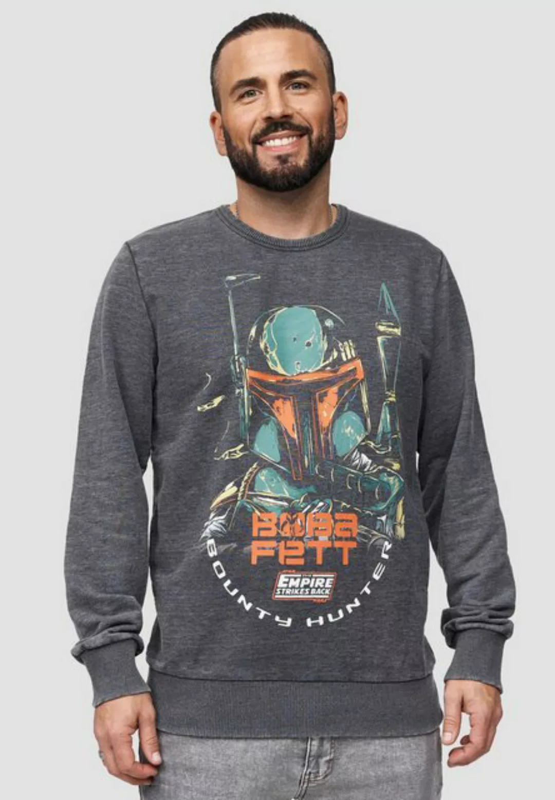 Recovered Sweatshirt Star Wars Boba Fett GOTS zertifizierte Bio-Baumwolle günstig online kaufen