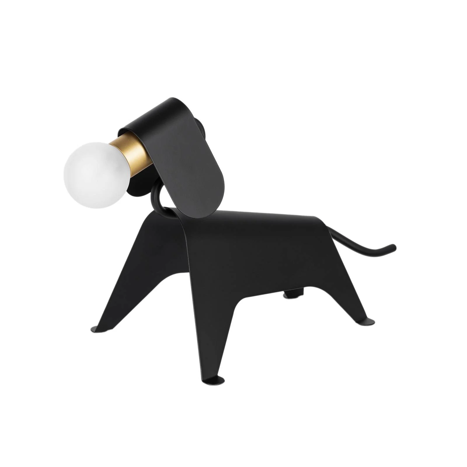 Lucande Idalina LED-Tischlampe, Hund, schwarz günstig online kaufen