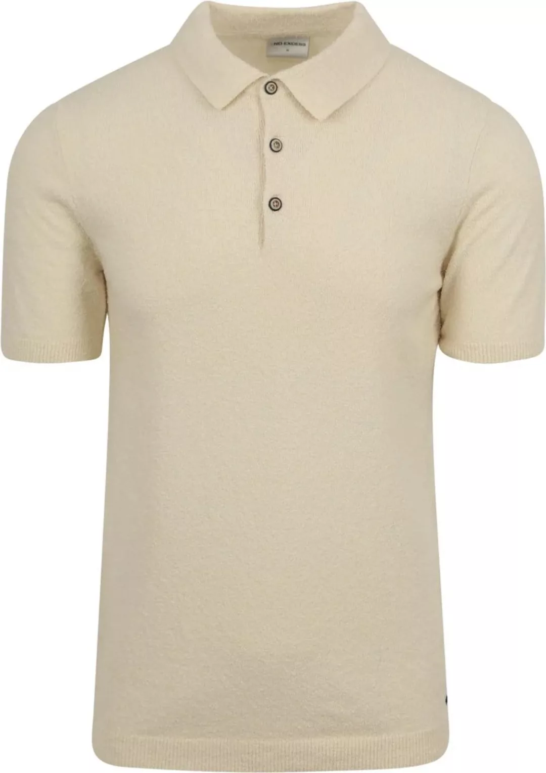 NO EXCESS T-Shirt Pullover Short Sleeve Polo Solid Relief Knit günstig online kaufen