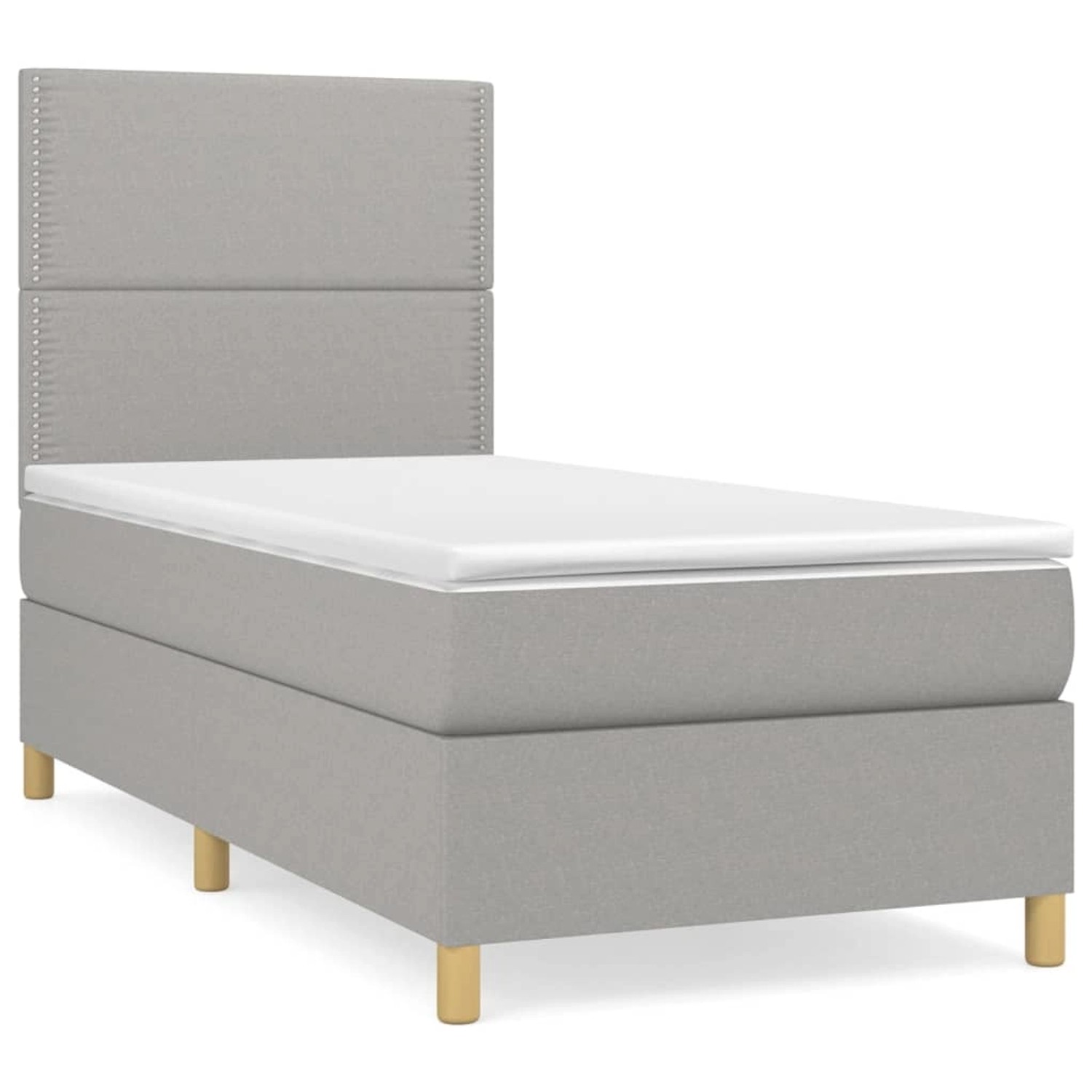 vidaXL Boxspringbett Boxspringbett mit Matratze Dunkelgrau 100x200 cm Stoff günstig online kaufen