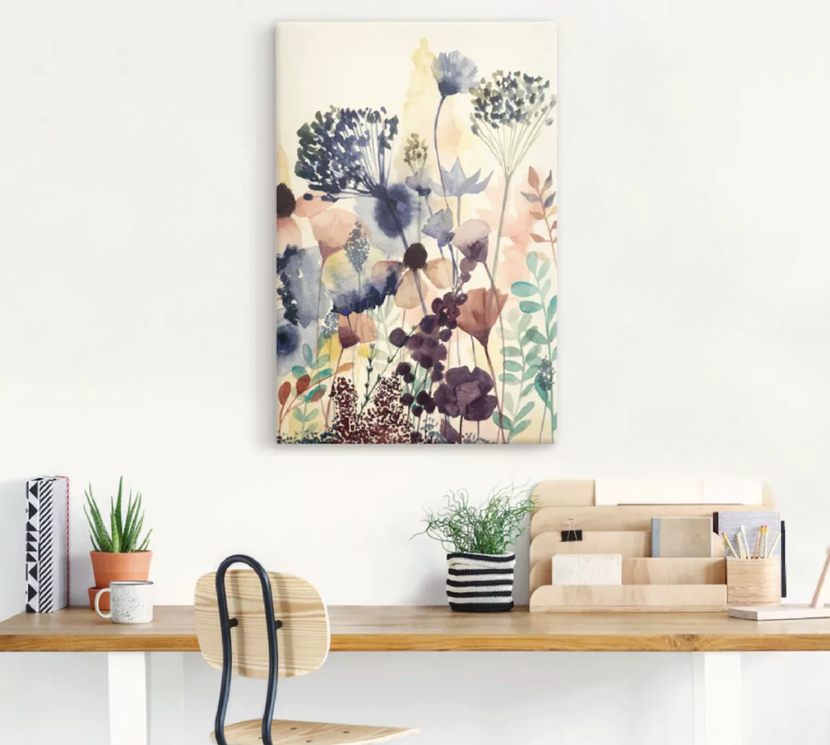 Artland Wandbild »Sonnengetrocknete Blüten II«, Blumenwiese, (1 St.) günstig online kaufen