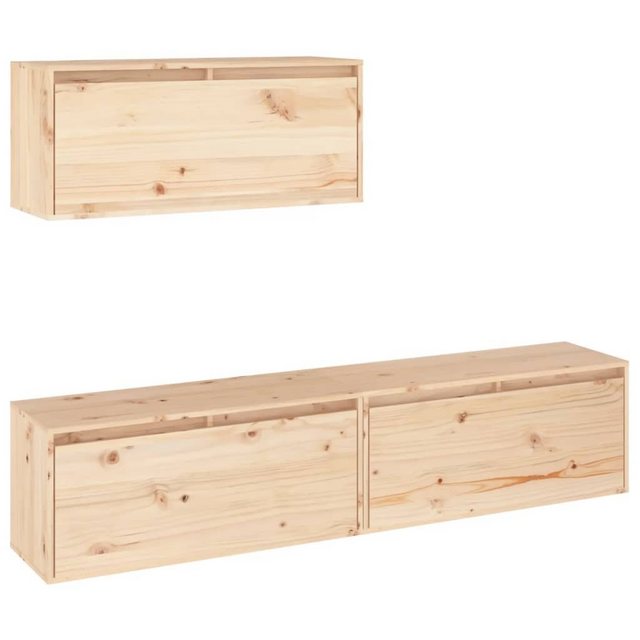 furnicato TV-Schrank TV-Schränke 3 Stk. Massivholz Kiefer (1-St) günstig online kaufen