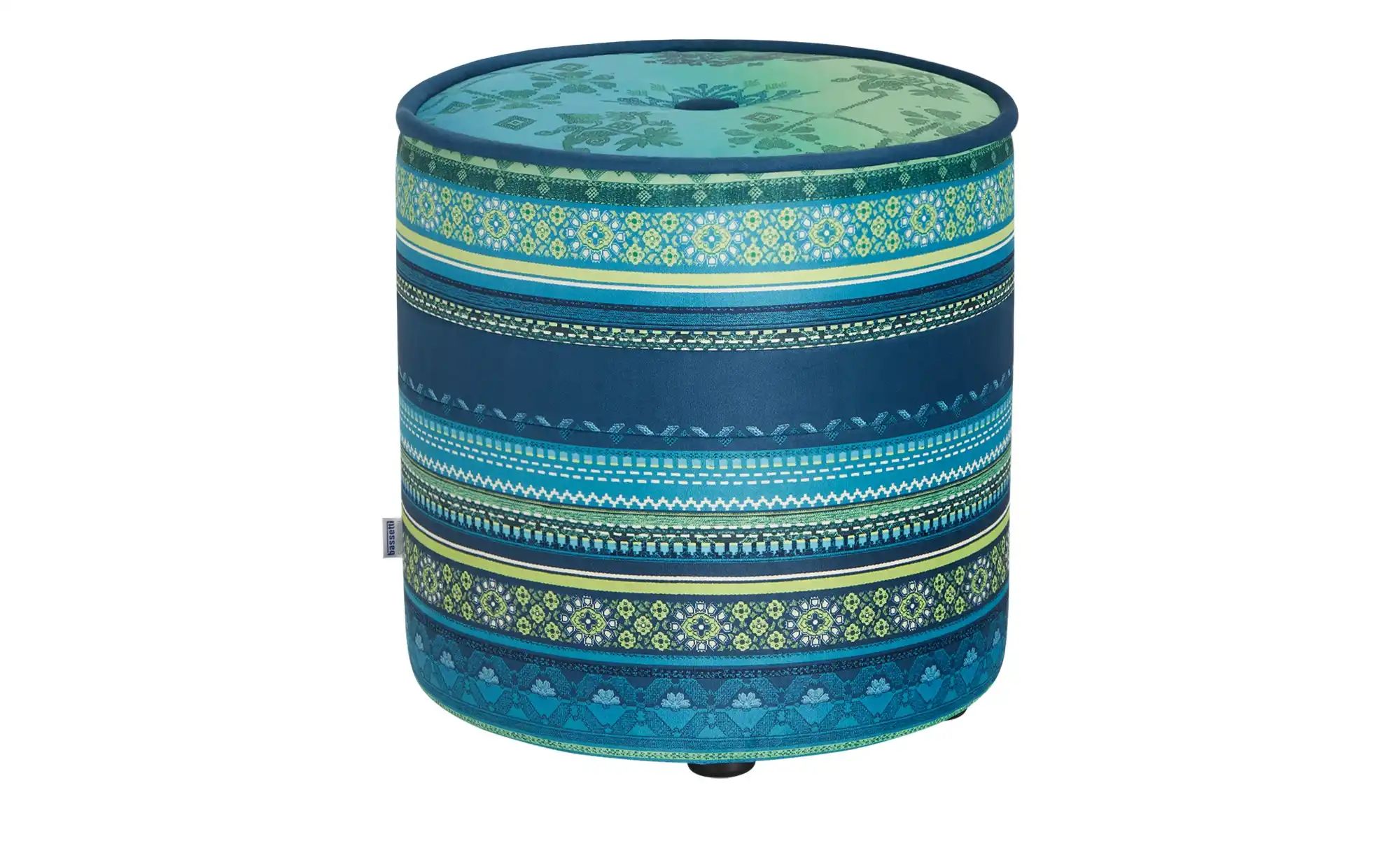 bassetti by SCHRÖNO Pouf  Tinetto ¦ blau ¦ Maße (cm): H: 44  Ø: 43 Polsterm günstig online kaufen