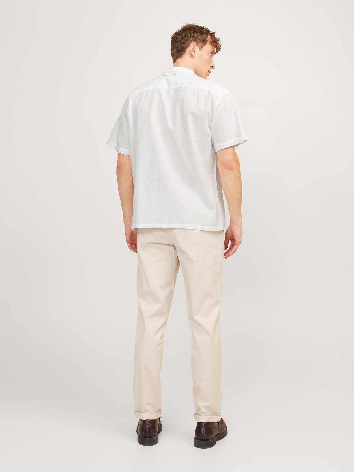 Jack & Jones Kurzarmhemd "JJESUMMER RESORT LINEN BLEND SHIRT SS SN" günstig online kaufen