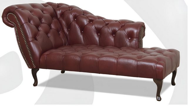 Xlmoebel Chaiselongue Neues Echtleder-Sofa mit Chesterfield-Chaiselongue un günstig online kaufen