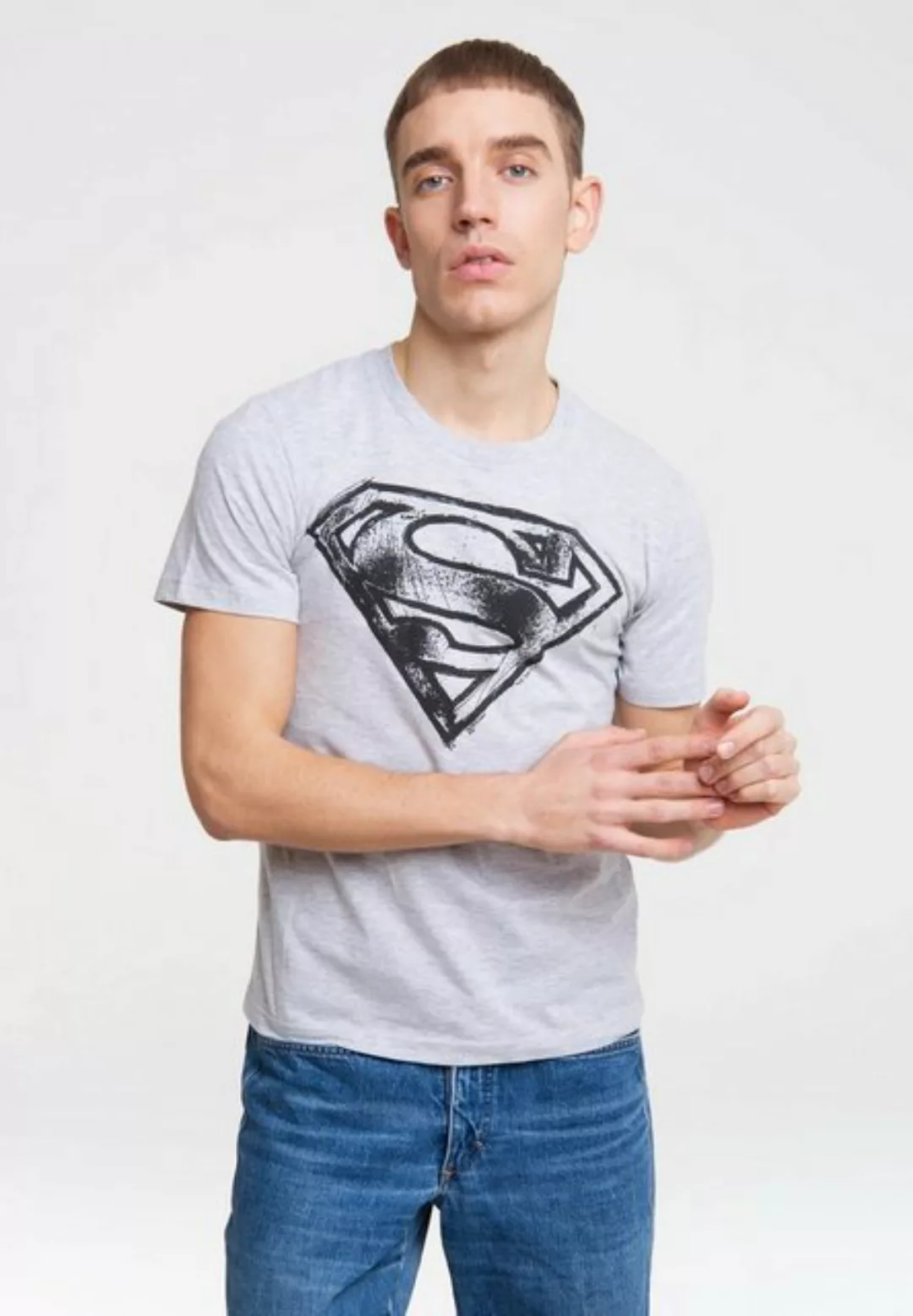 LOGOSHIRT T-Shirt SUPERMAN - LOGO SCRIBBLE mit coolem Frontprint günstig online kaufen