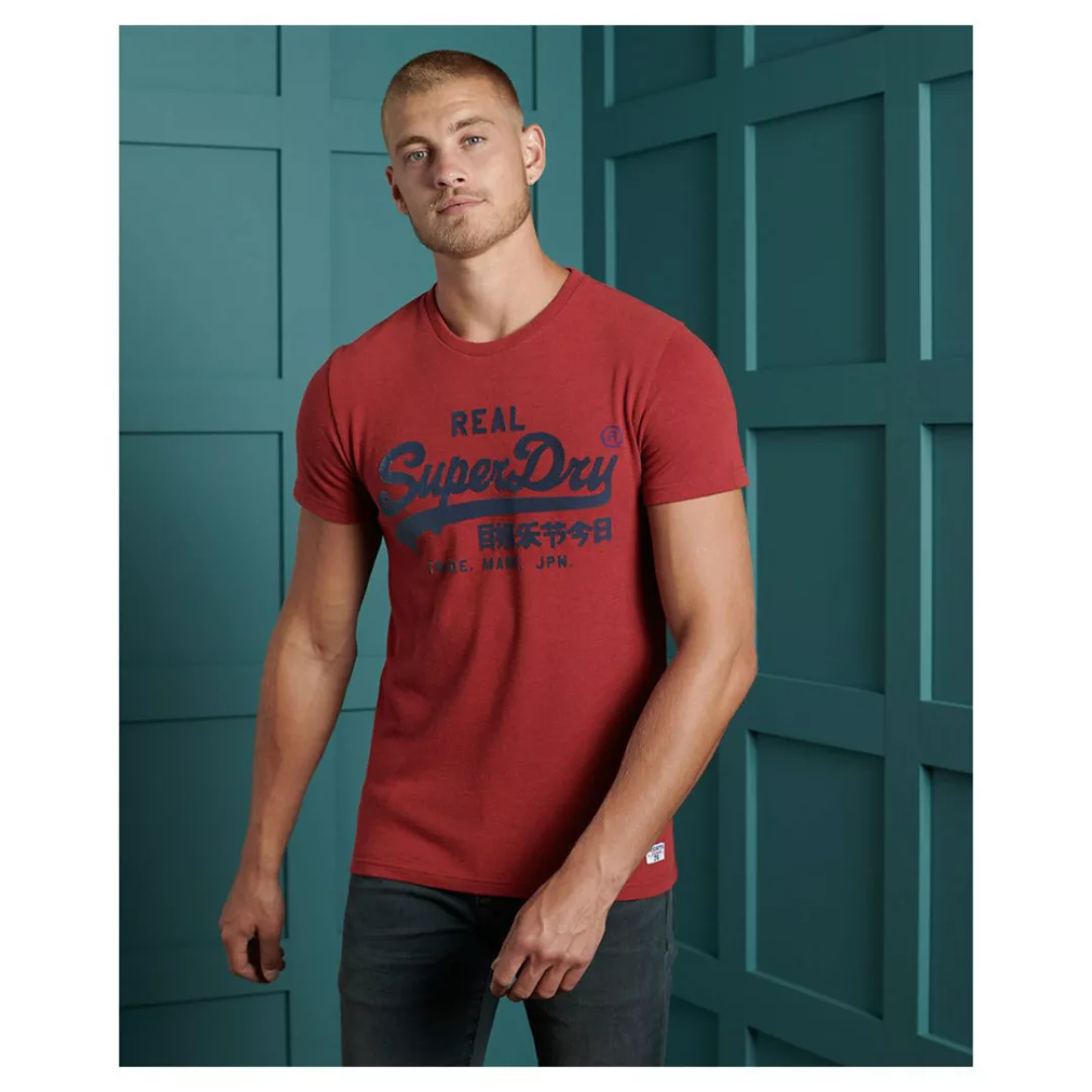 Superdry Vintage Logo Varisty Kurzarm T-shirt S Chilli Pepper Marl günstig online kaufen