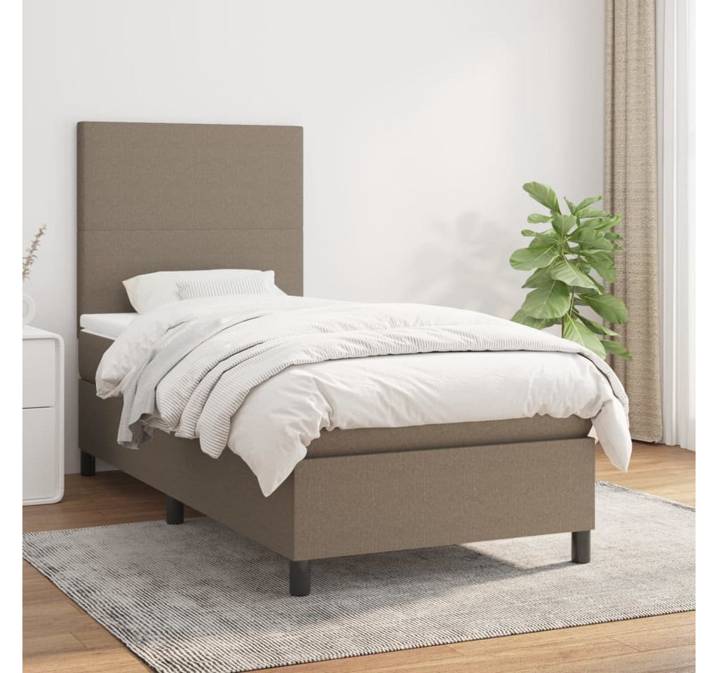 vidaXL Boxspringbett Bett Boxspringbett mit Matratze Stoff (90 x 200 cm, Ta günstig online kaufen