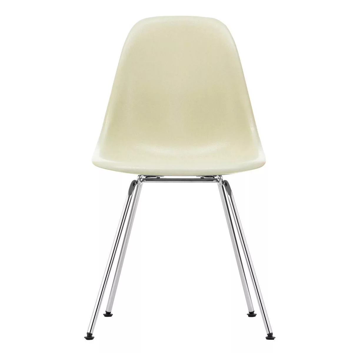Vitra - Eames Fiberglass Side Chair DSX Gestell verchromt - Pergament/Sitzs günstig online kaufen