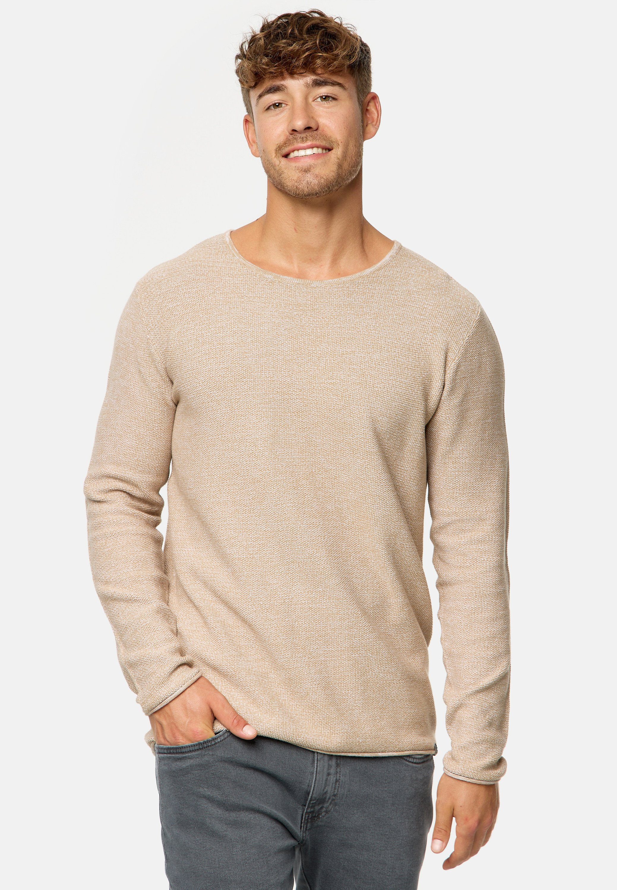Indicode Strickpullover Loakim aus elastischer Baumwoll-Qualität, günstig online kaufen