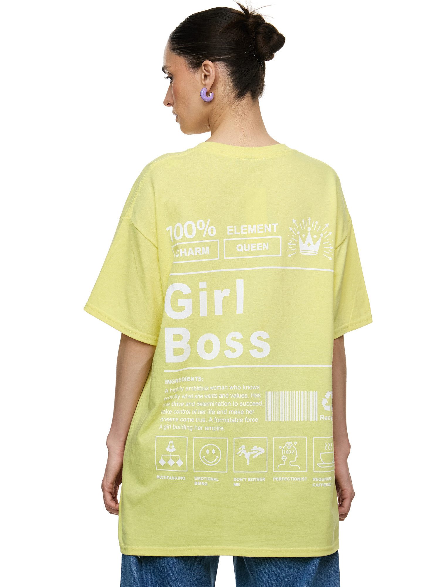 Worldclassca T-Shirt Worldclassca Oversized Print GIRL günstig online kaufen